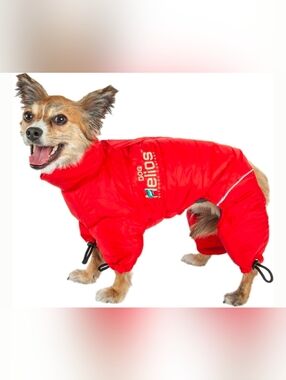 Dog Helios Thunder Full-Body Dog Jacket, Red, X-Small, NWT and NWOT
